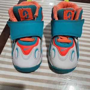Nike Speed Turf Toddler Size 7C Miami Dolphins Aqua Blue Orange Dan Marino